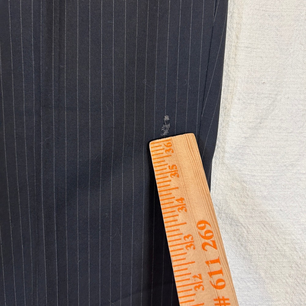 Womens Banana Republic Martin Fit Pants Black Pinstripe Cuffed Dress‎ Size 6 - Picture 2 of 14